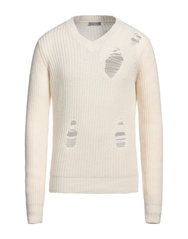 Daniele Alessandrini Homme Man Sweater Ivory Size 40 Wool, Polyamide In White