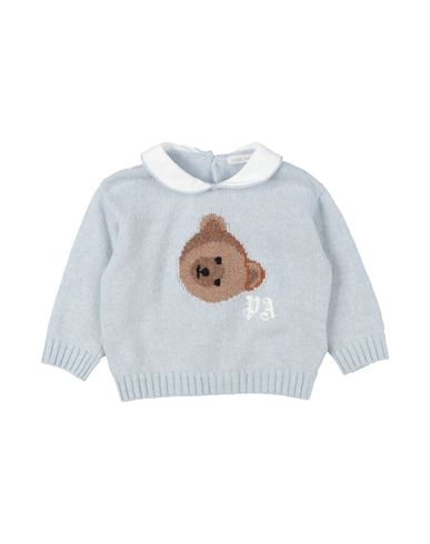 Shop Palm Angels Newborn Boy Sweater Sky Blue Size 3 Polyamide, Wool, Viscose, Cashmere, Cotton