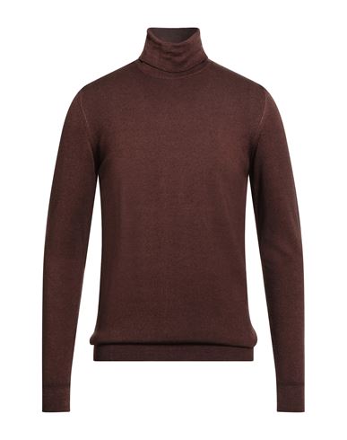 Retois Man Turtleneck Brown Size L Merino Wool In Brown