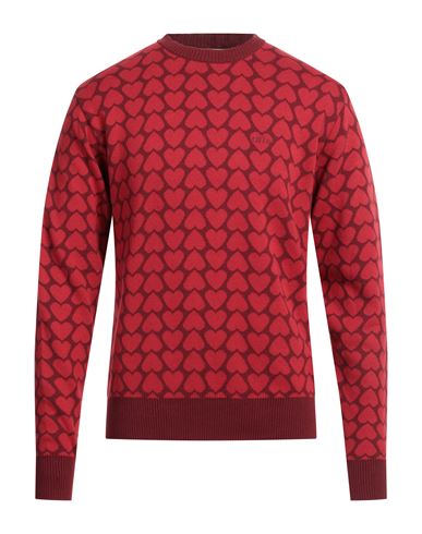 Arte Antwerp Man Sweater Burgundy Size Xl Cotton In Red