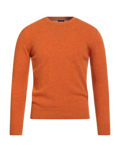 Retois Man Sweater Orange Size M Merino Wool In Orange