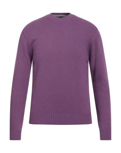 Retois Man Sweater Plum Size Xxl Merino Wool In Gray