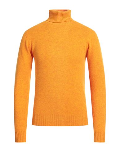 Retois Man Turtleneck Orange Size Xxl Merino Wool