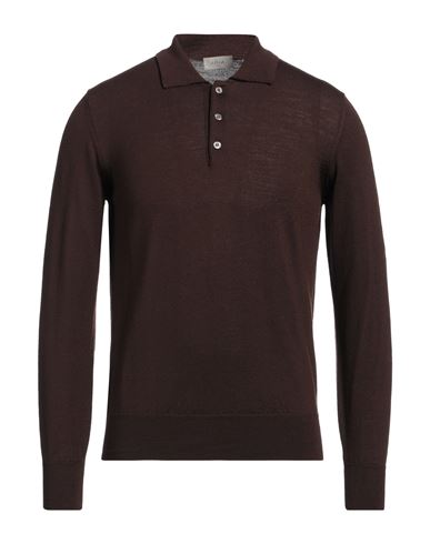Altea Man Sweater Dark Brown Size S Virgin Wool