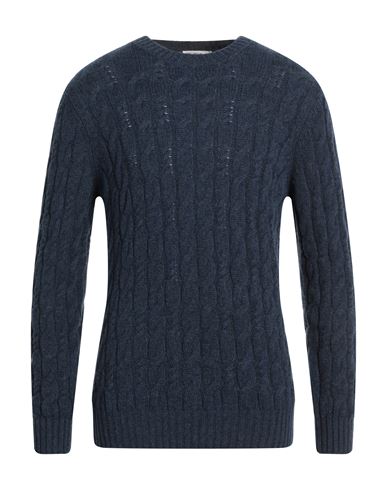 John Wellington Man Sweater Navy Blue Size 40 Wool, Viscose, Cashmere