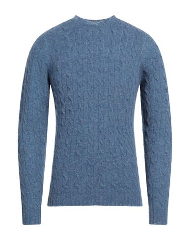 Fedeli Man Sweater Slate Blue Size 42 Wool