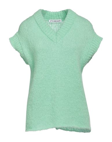 Attic And Barn Woman Sweater Light Green Size Xl Mohair Wool, Alpaca Wool, Polyamide