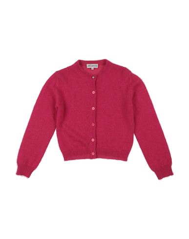 Simonetta Babies'  Toddler Girl Cardigan Fuchsia Size 4 Mohair Wool, Polyamide, Wool, Viscose, Cashmere In Pink