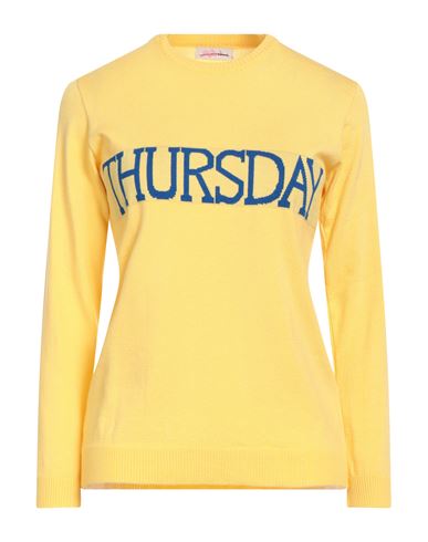 Selfie Nice Woman Sweater Yellow Size L Merino Wool, Elastane, Polyacrylic, Polyamide