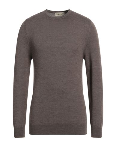 Irish Crone Man Sweater Khaki Size Xxl Virgin Wool In Beige