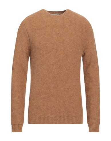 Irish Crone Man Sweater Camel Size Xl Acrylic, Alpaca Wool, Polyamide, Virgin Wool In Beige