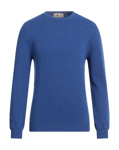 Irish Crone Man Sweater Blue Size Xxl Virgin Wool