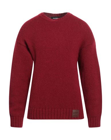 Dsquared2 Man Sweater Burgundy Size M Alpaca Wool, Polyamide, Wool In Red