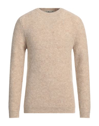 Irish Crone Man Sweater Camel Size Xl Acrylic, Alpaca Wool, Polyamide, Wool In Beige