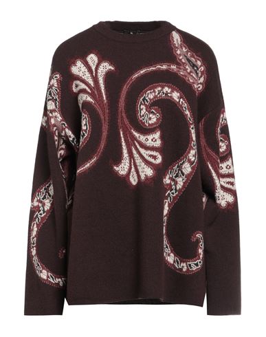 Etro Woman Sweater Dark Brown Size 6 Wool, Viscose, Polyamide