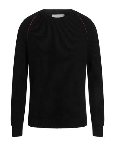 Amaranto Man Sweater Black Size Xl Wool In Black