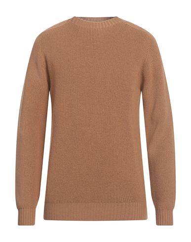 Amaranto Man Sweater Camel Size M Wool
