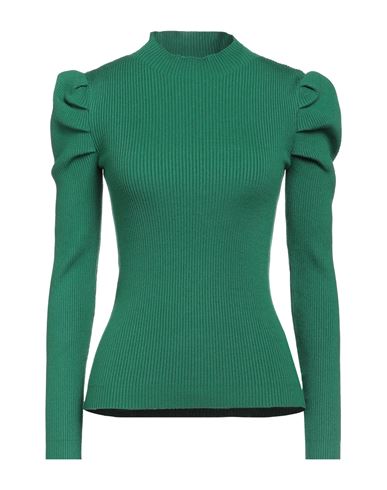Silvian Heach Woman Turtleneck Green Size Xxs Viscose, Polyester, Nylon