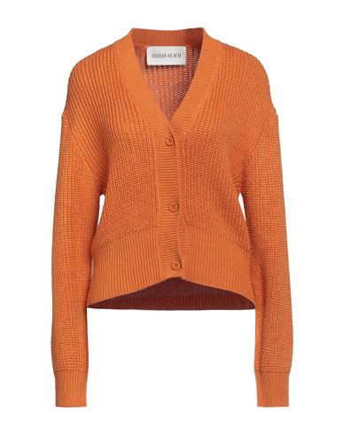 Silvian Heach Woman Cardigan Orange Size Xs Acrylic, Nylon