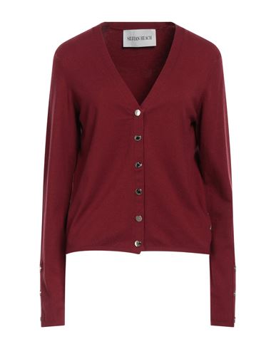 Silvian Heach Woman Cardigan Burgundy Size M Viscose, Polyester, Nylon In Red