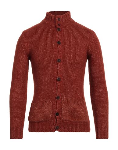 Vandom Man Cardigan Rust Size Xxl Wool, Cotton, Polyester In Red