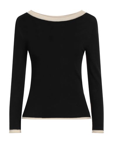 Pianurastudio Woman Sweater Black Size M Viscose, Acrylic, Elastane