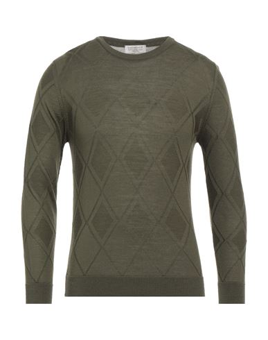Bellwood Man Sweater Military Green Size 38 Merino Wool