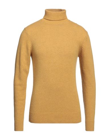 Avignon Man Turtleneck Mustard Size 3xl Wool, Nylon In Yellow