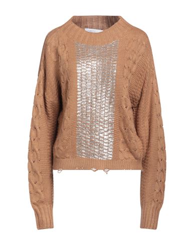 Kaos Woman Sweater Camel Size S Acrylic, Polyester In Beige
