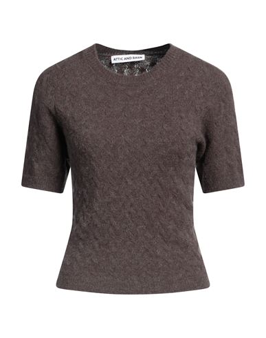 Shop Attic And Barn Woman Sweater Khaki Size M Polyamide, Acrylic, Alpaca Wool, Wool, Elastane In Beige