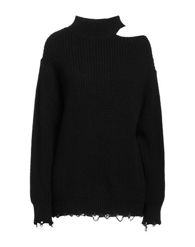 Kaos Woman Turtleneck Black Size M Acrylic, Polyester