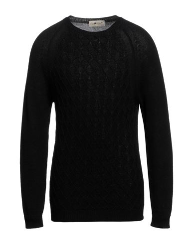 Irish Crone Man Sweater Black Size Xl Virgin Wool
