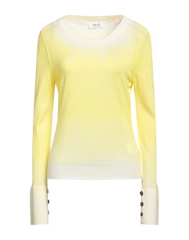 Aviu Aviù Woman Sweater Yellow Size 8 Virgin Wool, Silk