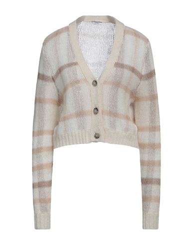 Peserico Woman Cardigan Beige Size 14 Baby Alpaca Wool, Polyamide, Virgin Wool, Polyester