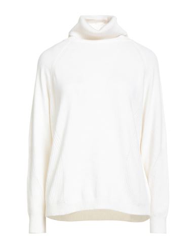Croche Crochè Woman Turtleneck Ivory Size L Merino Wool, Viscose, Cashmere, Polyamide In White