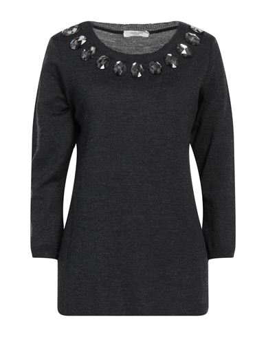 Charlott Woman Sweater Steel Grey Size L Wool