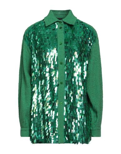 Pinko Woman Shirt Green Size M Cotton, Polyester, Acrylic