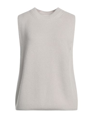Liviana Conti Woman Sweater Light Grey Size 6 Virgin Wool