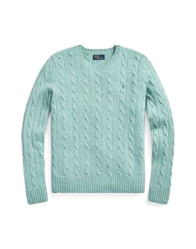 Polo Ralph Lauren Julianna Cable-knit Wool-cashmere Jumper In Green