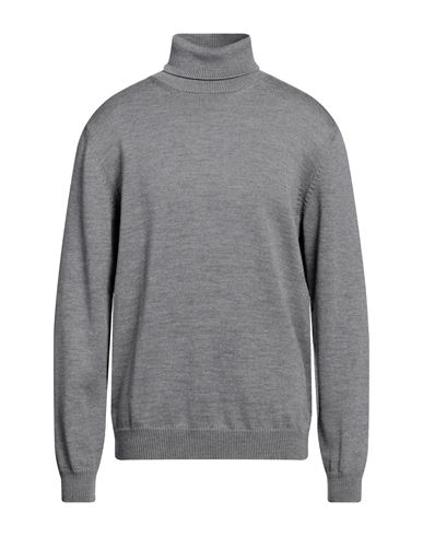 Roberto Collina Man Turtleneck Grey Size 44 Merino Wool In Grey