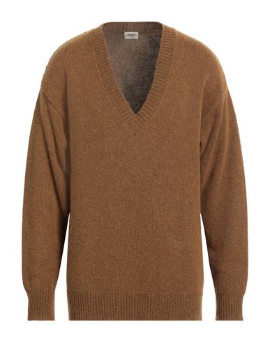 Covert Man Sweater Camel Size 40 Baby Alpaca Wool, Nylon In Beige