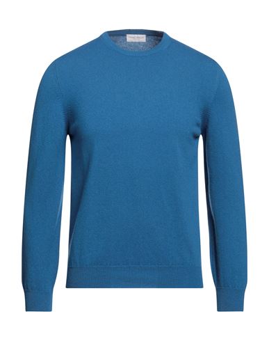 Franz Kraler Man Sweater Azure Size 40 Cashmere In Blue