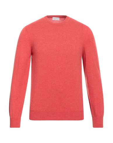 Franz Kraler Man Sweater Coral Size 38 Cashmere In Red