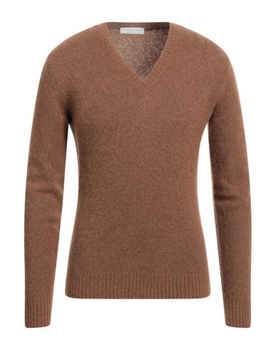 Filippo De Laurentiis Man Sweater Cocoa Size 38 Cashmere, Silk, Polyester In Brown
