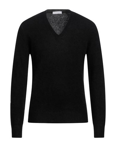 Filippo De Laurentiis Man Sweater Black Size 38 Cashmere, Silk, Polyester