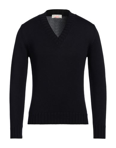 Filippo De Laurentiis Man Sweater Navy Blue Size 36 Merino Wool
