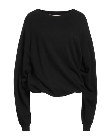 Floor Woman Sweater Black Size L Merino Wool, Viscose, Polyamide, Cashmere, Elastane