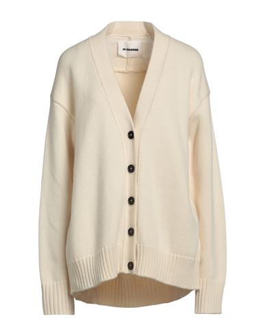 Jil Sander Woman Cardigan Ivory Size 4 Cashmere, Cotton, Polyester In White