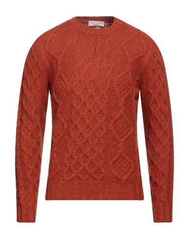 Filippo De Laurentiis Man Sweater Rust Size 44 Wool In Red