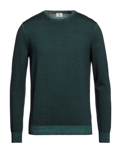 Luigi Borrelli Napoli Man Sweater Emerald Green Size 42 Merino Wool